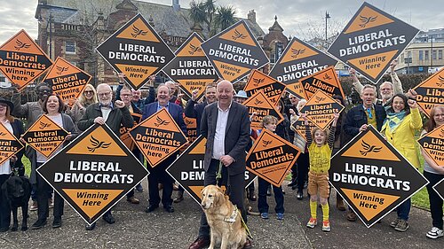 Steve Darling with local Lib Dem activists