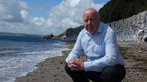 Steve Darling MP on Meadfoot beach