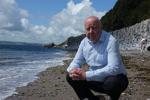 Steve Darling MP on Meadfoot beach